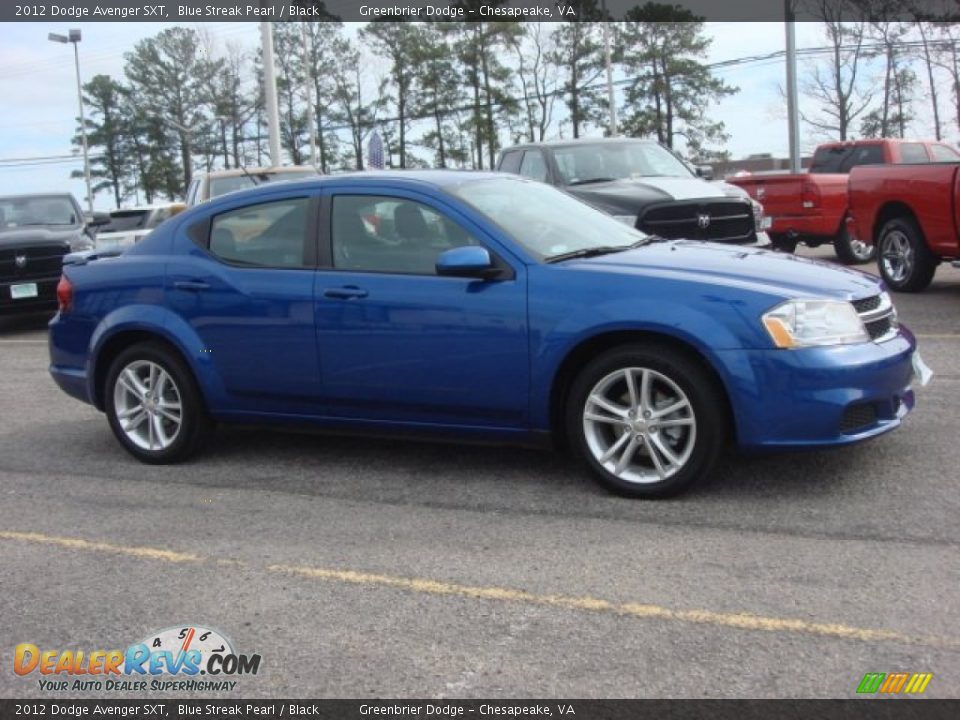 2012 Dodge Avenger SXT Blue Streak Pearl / Black Photo #6