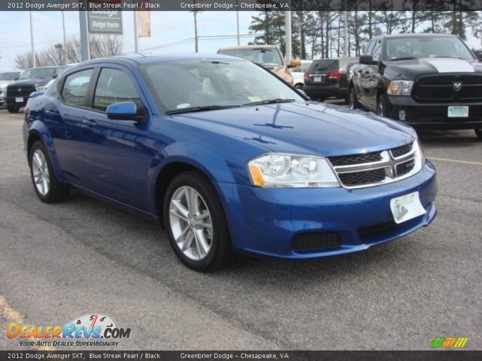 2012 Dodge Avenger SXT Blue Streak Pearl / Black Photo #7