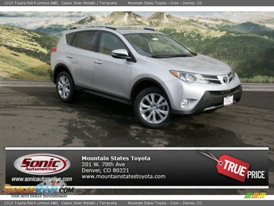 2013 Toyota RAV4 Limited AWD Classic Silver Metallic / Terracotta Photo #1