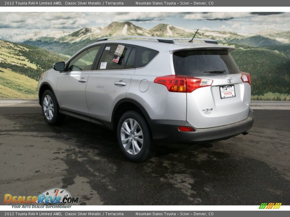 2013 Toyota RAV4 Limited AWD Classic Silver Metallic / Terracotta Photo #2