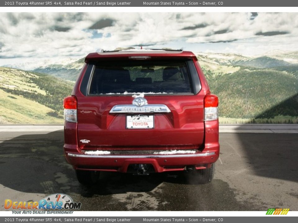 2013 Toyota 4Runner SR5 4x4 Salsa Red Pearl / Sand Beige Leather Photo #4