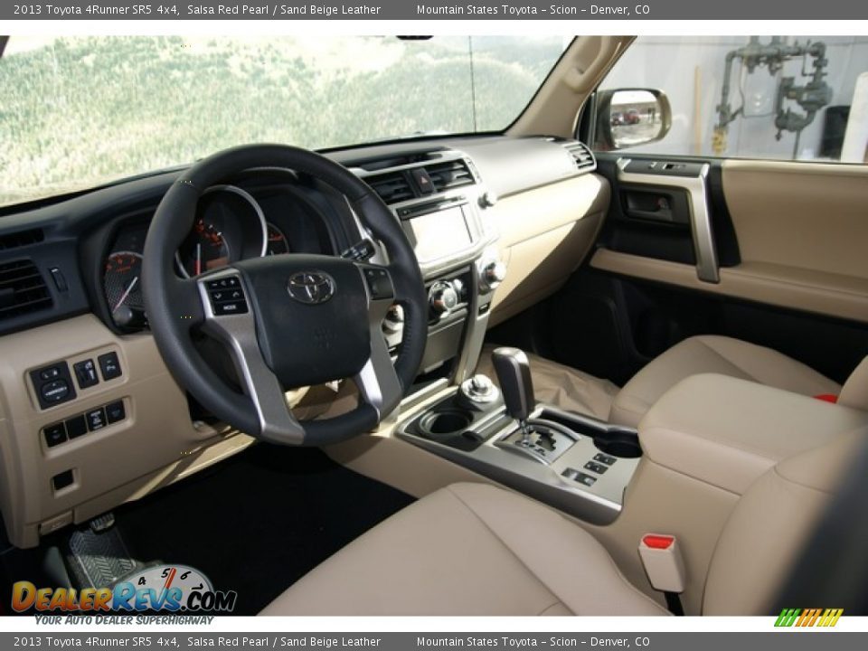 2013 Toyota 4Runner SR5 4x4 Salsa Red Pearl / Sand Beige Leather Photo #5