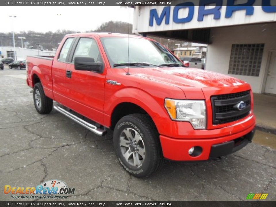 2013 Ford F150 STX SuperCab 4x4 Race Red / Steel Gray Photo #2