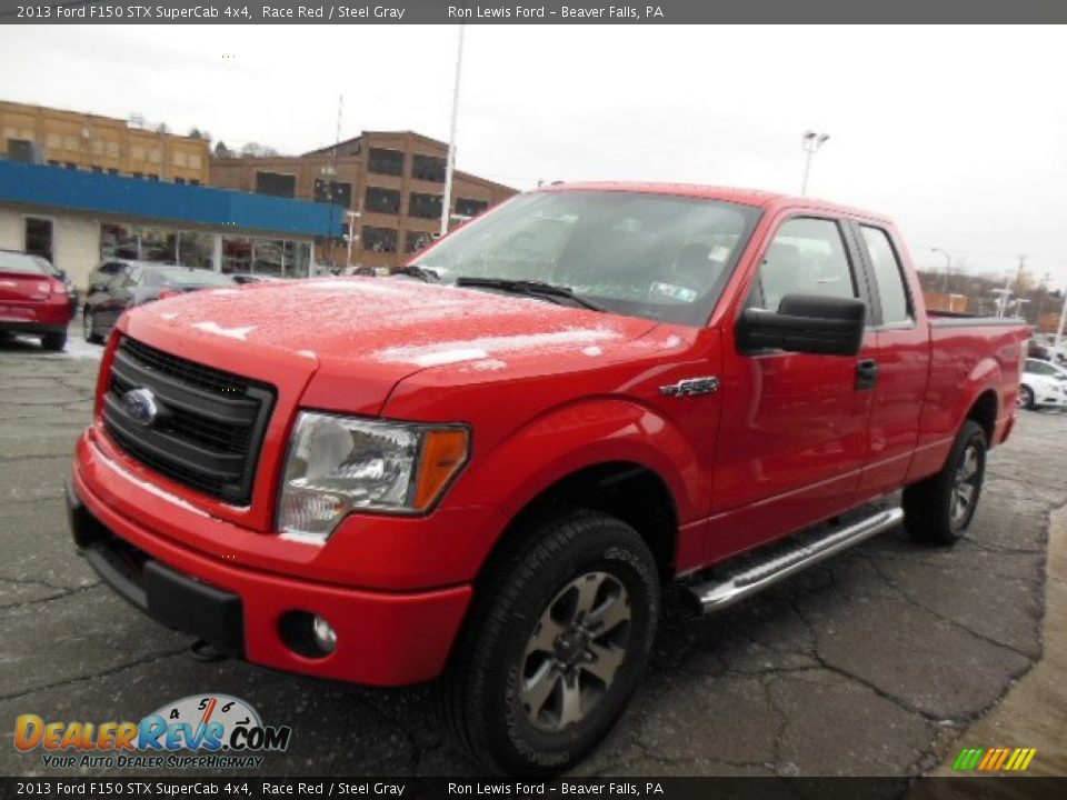 2013 Ford F150 STX SuperCab 4x4 Race Red / Steel Gray Photo #4