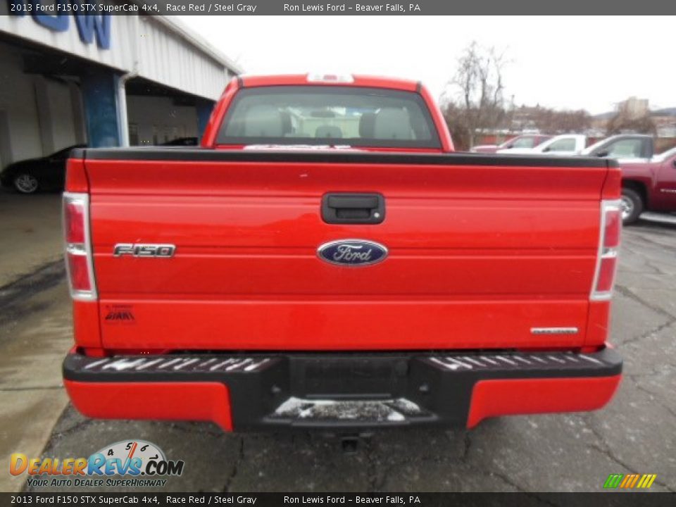 2013 Ford F150 STX SuperCab 4x4 Race Red / Steel Gray Photo #7