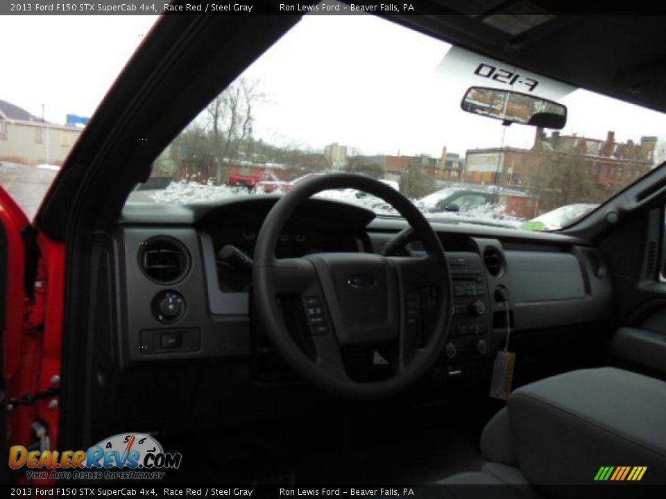 2013 Ford F150 STX SuperCab 4x4 Race Red / Steel Gray Photo #10