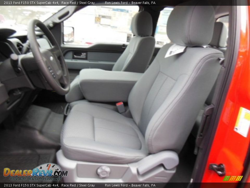 2013 Ford F150 STX SuperCab 4x4 Race Red / Steel Gray Photo #11