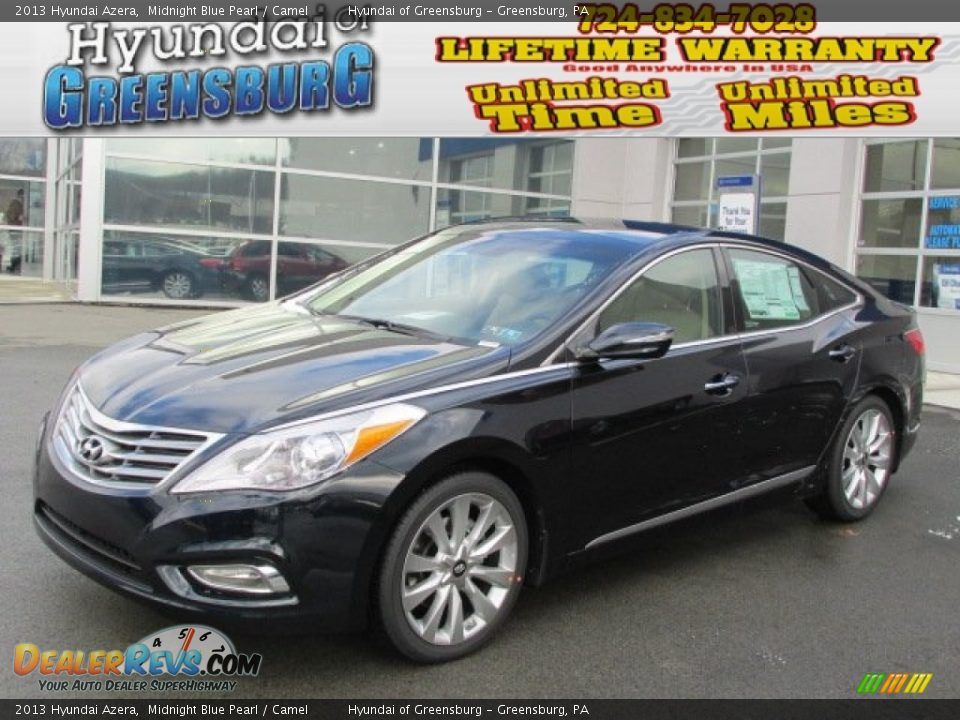 2013 Hyundai Azera Midnight Blue Pearl / Camel Photo #1
