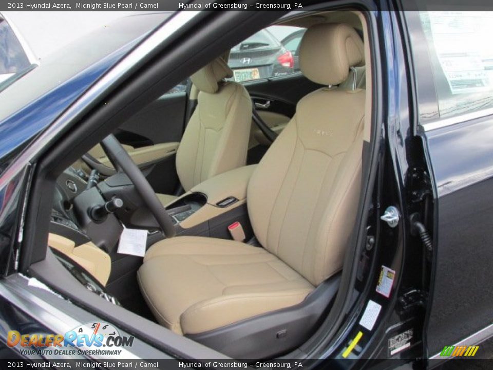 2013 Hyundai Azera Midnight Blue Pearl / Camel Photo #7