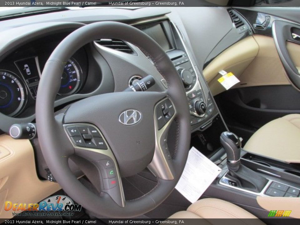 2013 Hyundai Azera Midnight Blue Pearl / Camel Photo #10