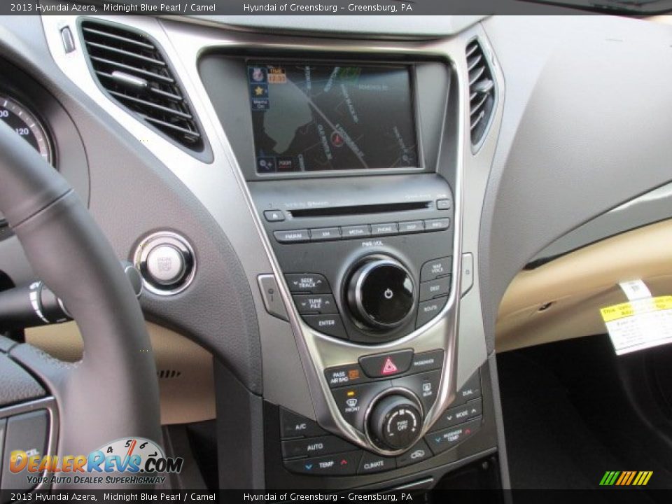 2013 Hyundai Azera Midnight Blue Pearl / Camel Photo #12
