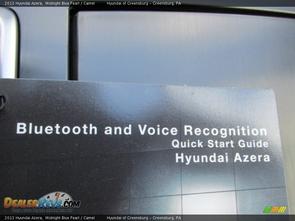 2013 Hyundai Azera Midnight Blue Pearl / Camel Photo #16