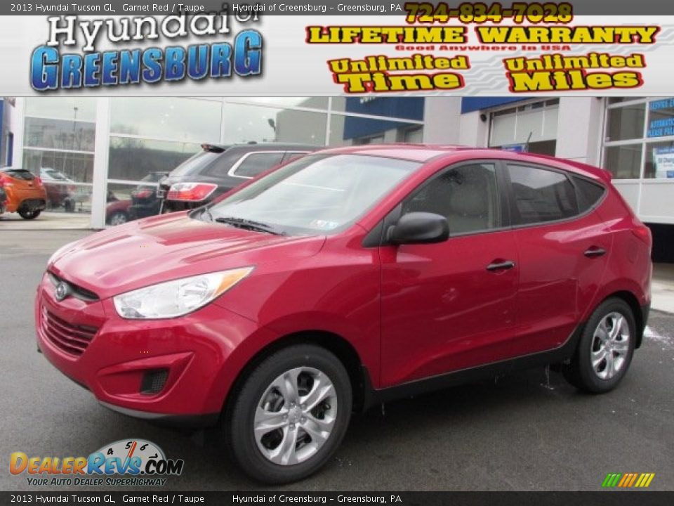 2013 Hyundai Tucson GL Garnet Red / Taupe Photo #1