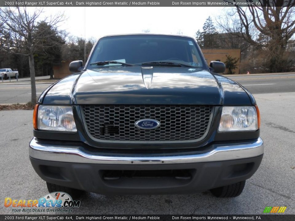 2003 Ford Ranger XLT SuperCab 4x4 Dark Highland Green Metallic / Medium Pebble Photo #2
