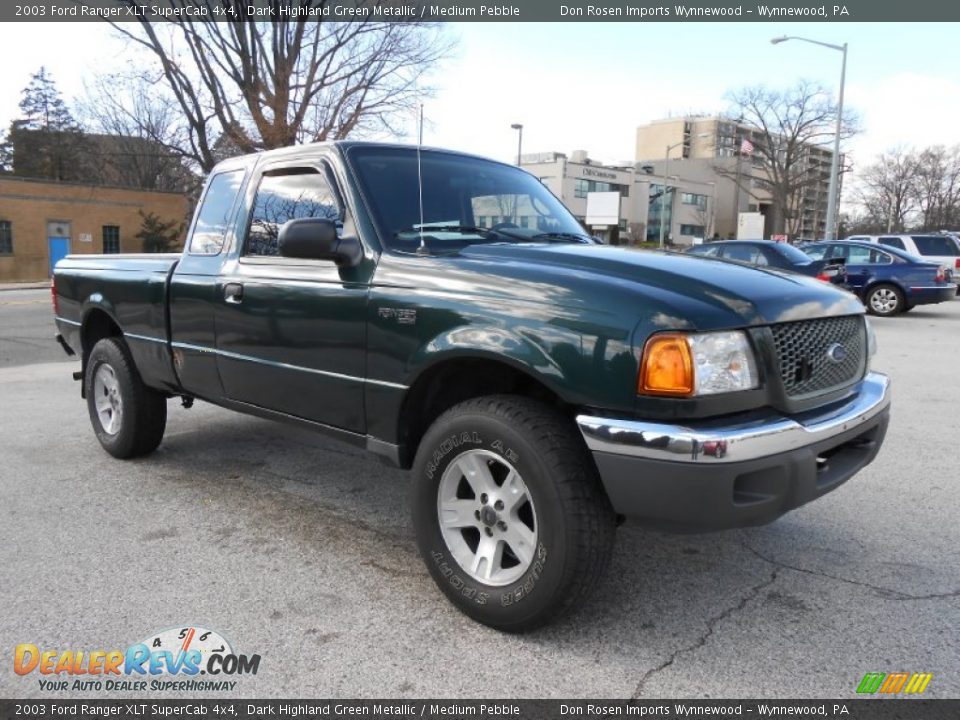 Front 3/4 View of 2003 Ford Ranger XLT SuperCab 4x4 Photo #3