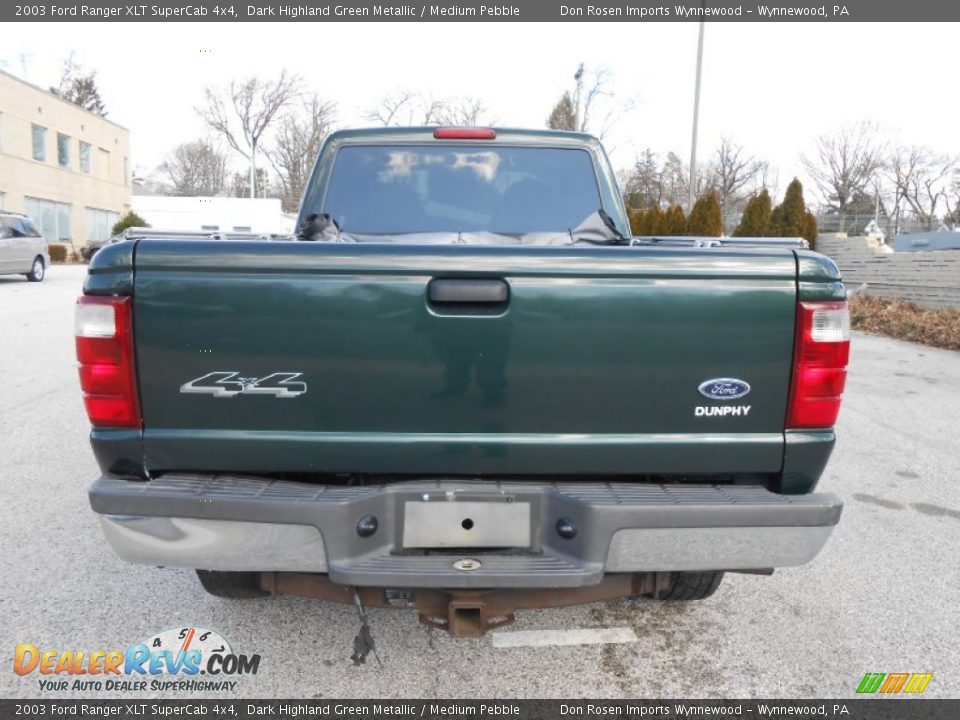 2003 Ford Ranger XLT SuperCab 4x4 Dark Highland Green Metallic / Medium Pebble Photo #6