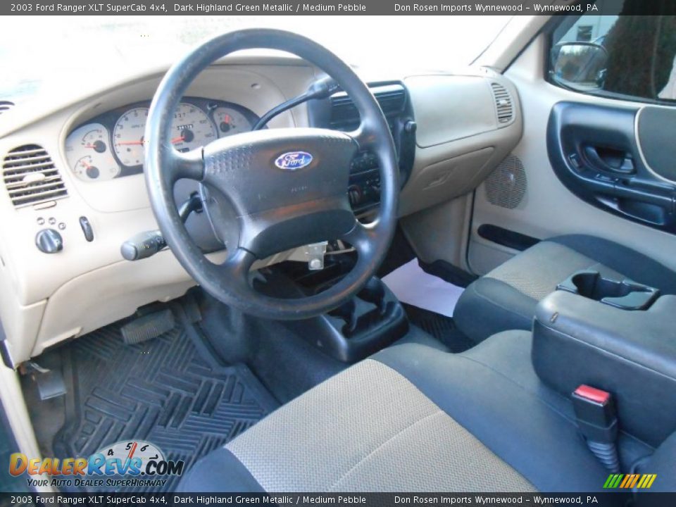 Medium Pebble Interior - 2003 Ford Ranger XLT SuperCab 4x4 Photo #9