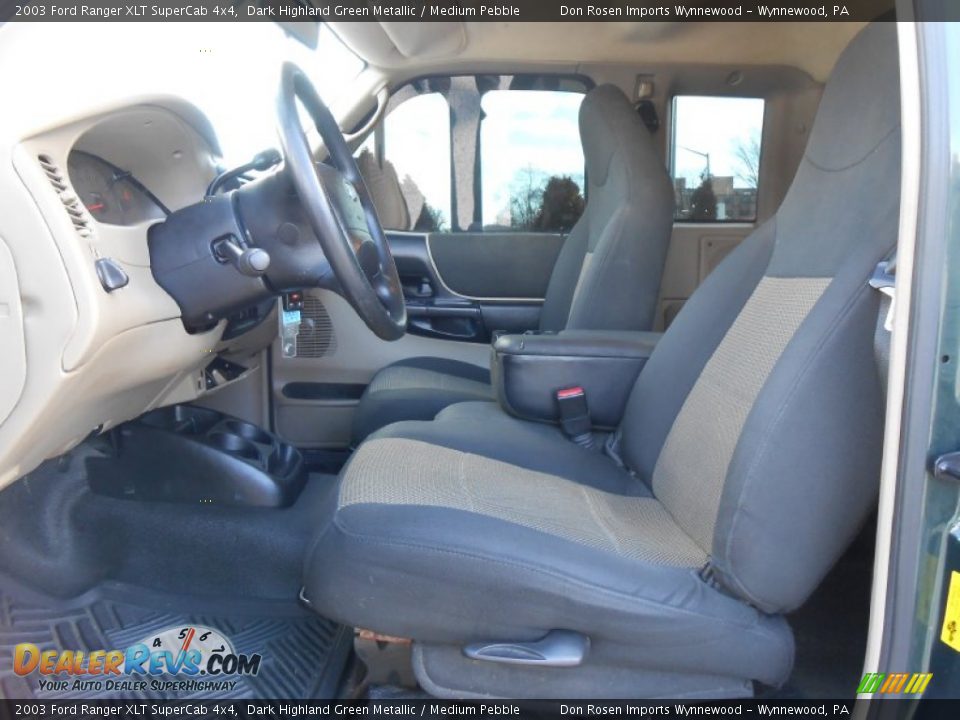 Front Seat of 2003 Ford Ranger XLT SuperCab 4x4 Photo #10