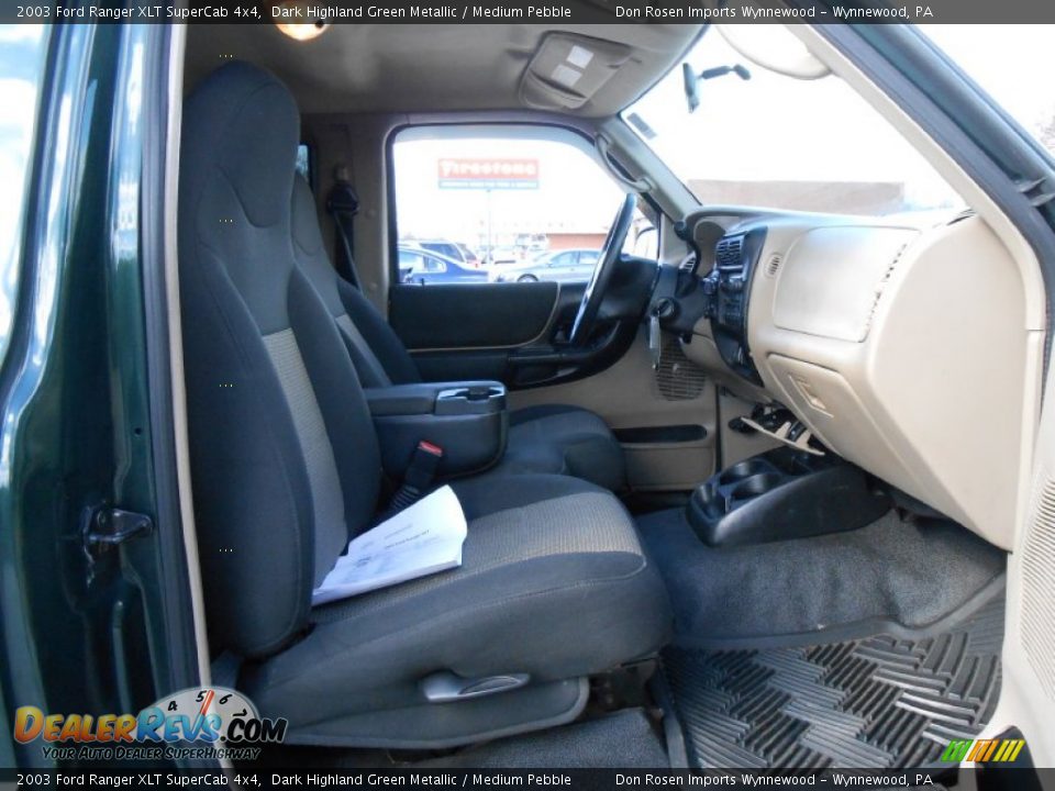 2003 Ford Ranger XLT SuperCab 4x4 Dark Highland Green Metallic / Medium Pebble Photo #13