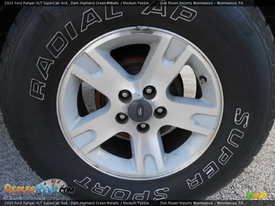 2003 Ford Ranger XLT SuperCab 4x4 Dark Highland Green Metallic / Medium Pebble Photo #18