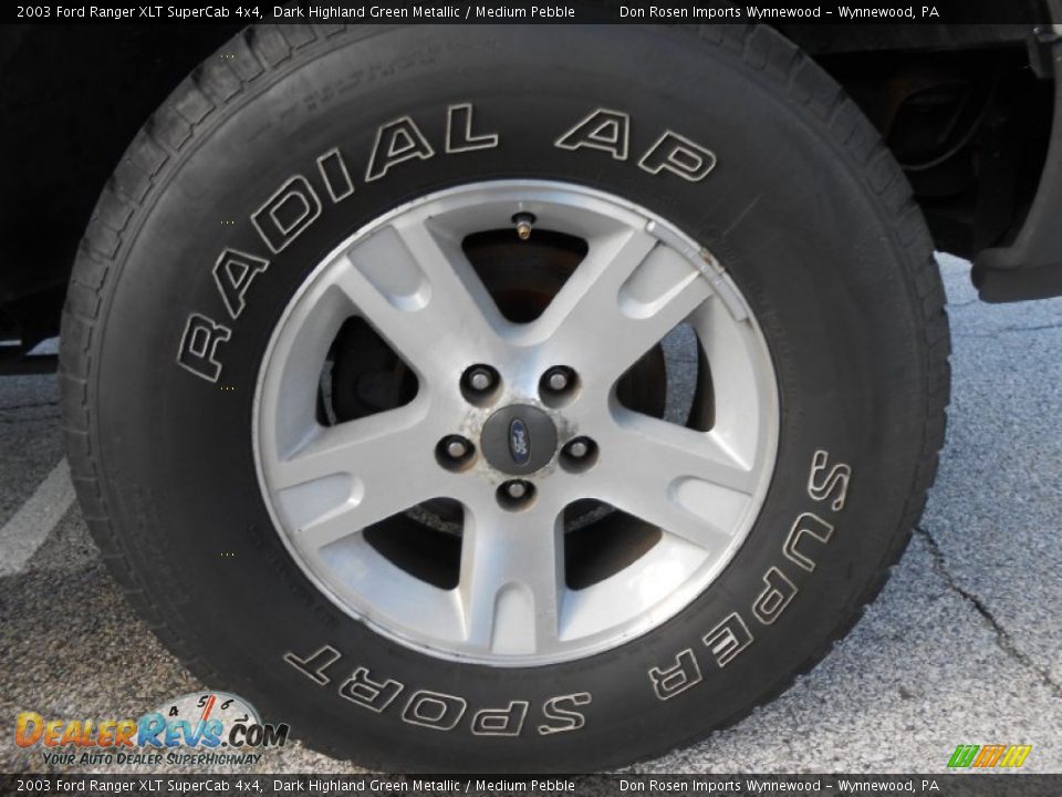 2003 Ford Ranger XLT SuperCab 4x4 Dark Highland Green Metallic / Medium Pebble Photo #20