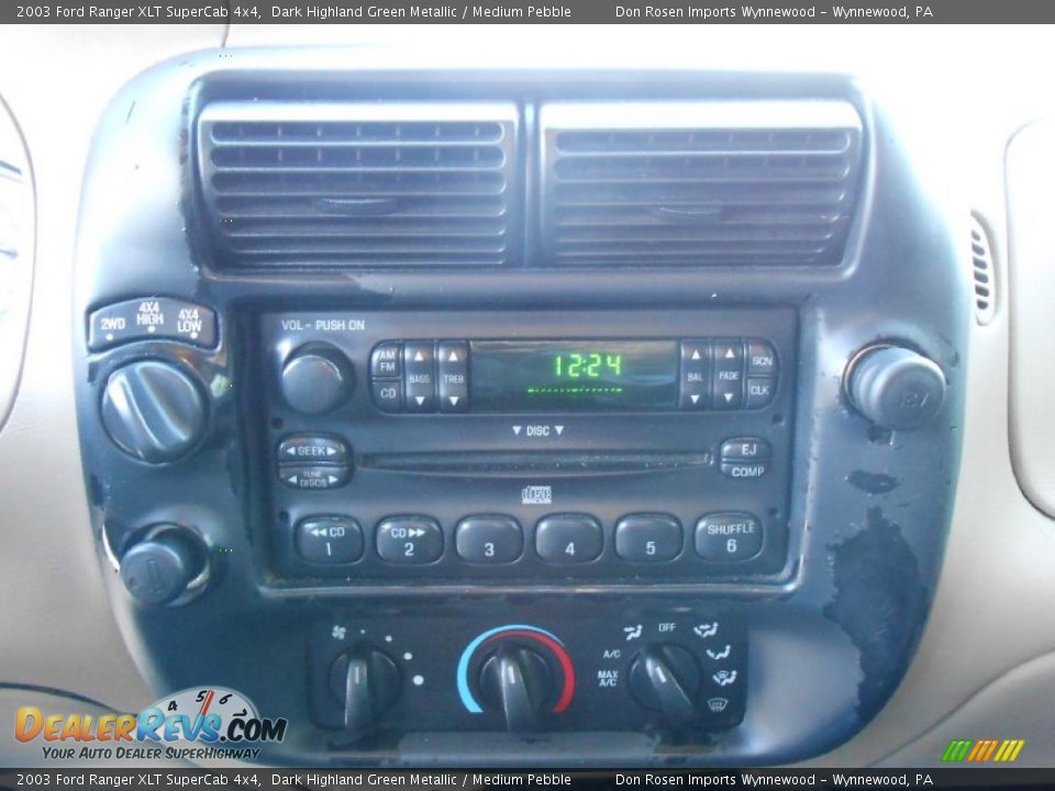 2003 Ford Ranger XLT SuperCab 4x4 Dark Highland Green Metallic / Medium Pebble Photo #22