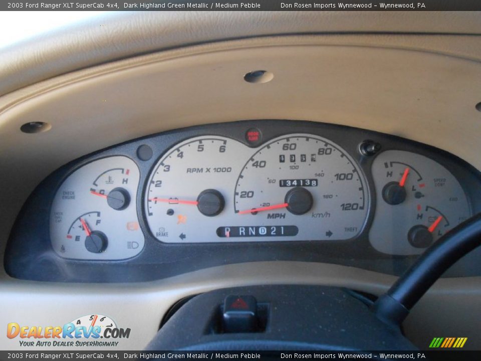 2003 Ford Ranger XLT SuperCab 4x4 Gauges Photo #24