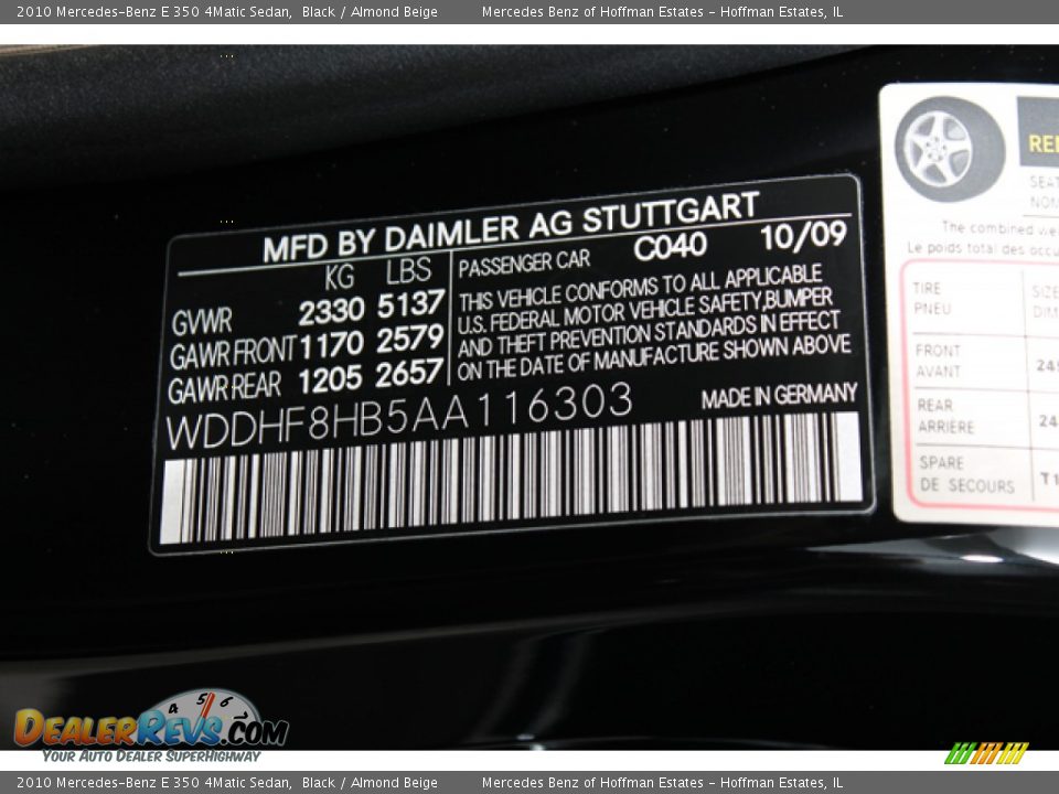 2010 Mercedes-Benz E 350 4Matic Sedan Black / Almond Beige Photo #31