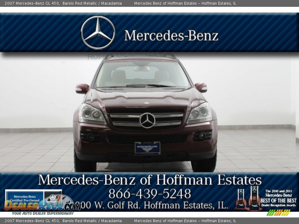 2007 Mercedes-Benz GL 450 Barolo Red Metallic / Macadamia Photo #3