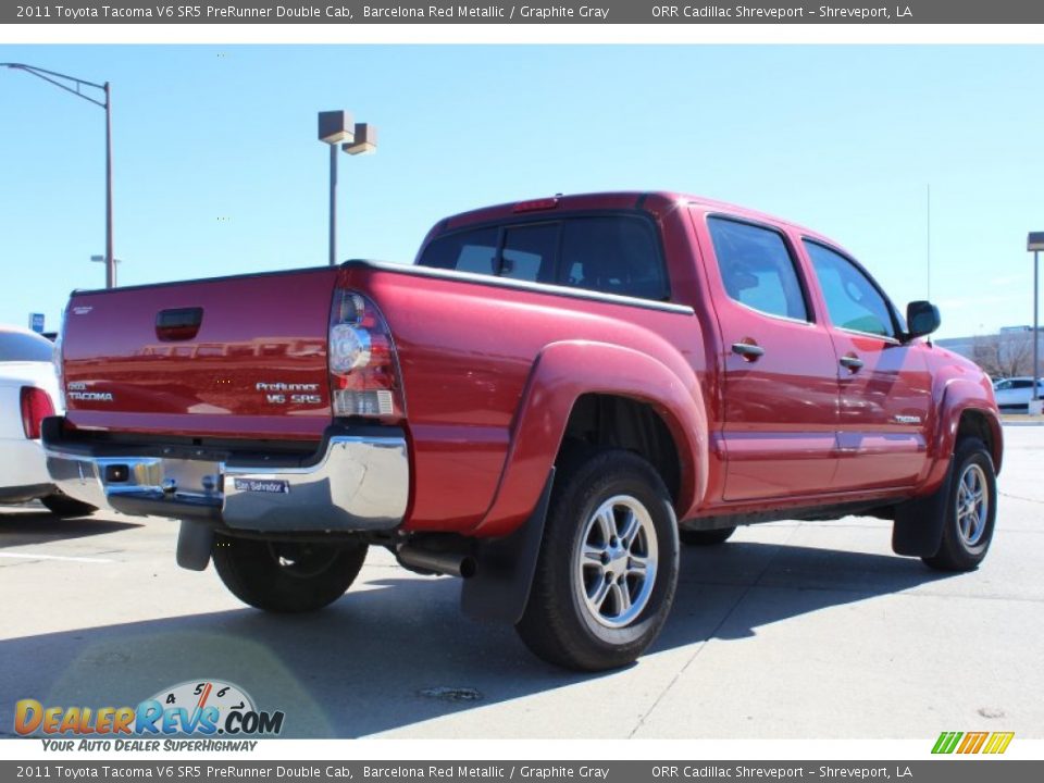 2011 Toyota Tacoma V6 SR5 PreRunner Double Cab Barcelona Red Metallic / Graphite Gray Photo #4