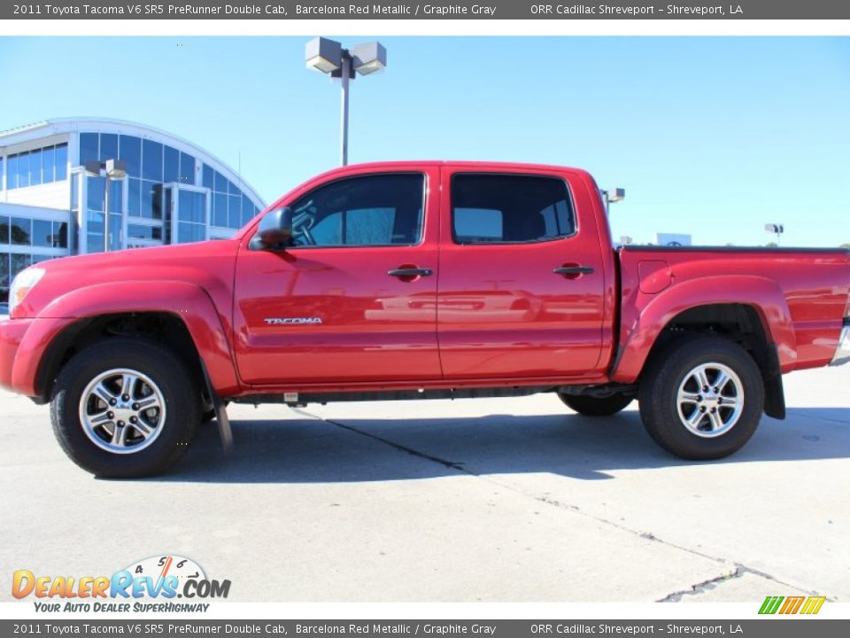 2011 Toyota Tacoma V6 SR5 PreRunner Double Cab Barcelona Red Metallic / Graphite Gray Photo #5