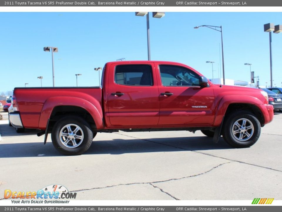 2011 Toyota Tacoma V6 SR5 PreRunner Double Cab Barcelona Red Metallic / Graphite Gray Photo #6