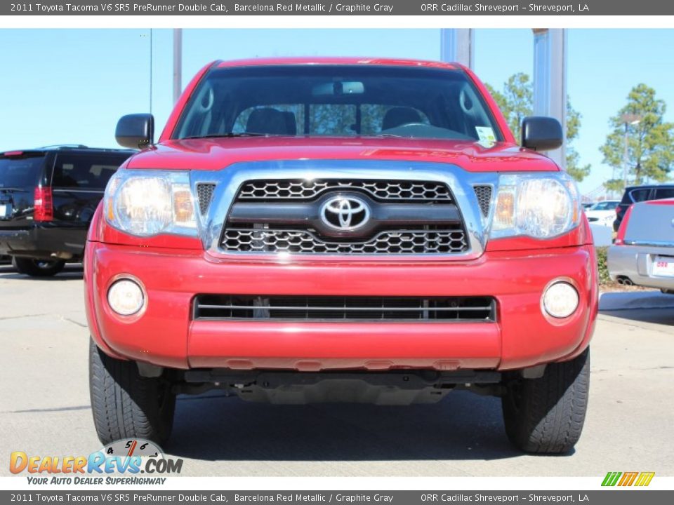 2011 Toyota Tacoma V6 SR5 PreRunner Double Cab Barcelona Red Metallic / Graphite Gray Photo #7