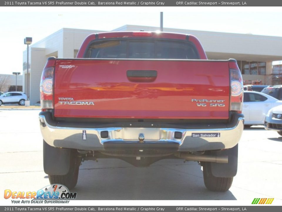 2011 Toyota Tacoma V6 SR5 PreRunner Double Cab Barcelona Red Metallic / Graphite Gray Photo #8