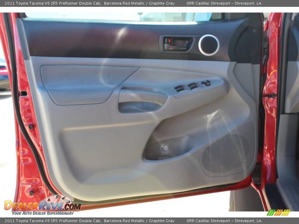 2011 Toyota Tacoma V6 SR5 PreRunner Double Cab Barcelona Red Metallic / Graphite Gray Photo #10