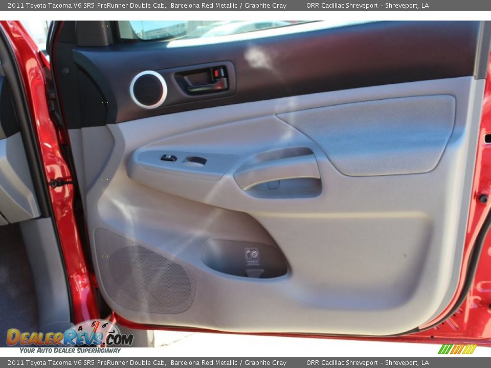 2011 Toyota Tacoma V6 SR5 PreRunner Double Cab Barcelona Red Metallic / Graphite Gray Photo #12