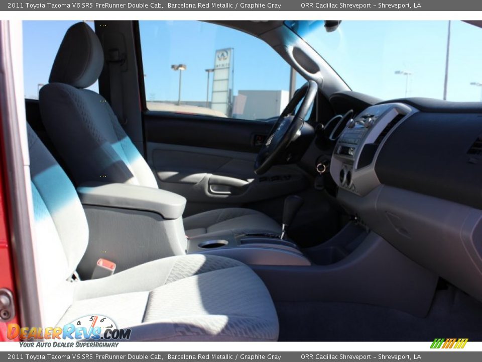 2011 Toyota Tacoma V6 SR5 PreRunner Double Cab Barcelona Red Metallic / Graphite Gray Photo #13