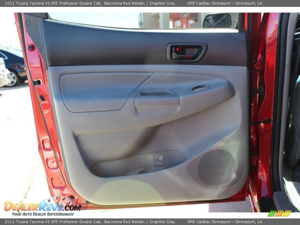 2011 Toyota Tacoma V6 SR5 PreRunner Double Cab Barcelona Red Metallic / Graphite Gray Photo #14