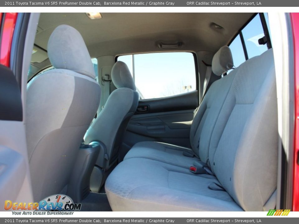 2011 Toyota Tacoma V6 SR5 PreRunner Double Cab Barcelona Red Metallic / Graphite Gray Photo #15