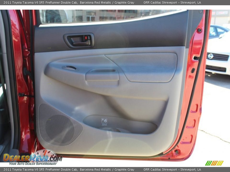 2011 Toyota Tacoma V6 SR5 PreRunner Double Cab Barcelona Red Metallic / Graphite Gray Photo #16