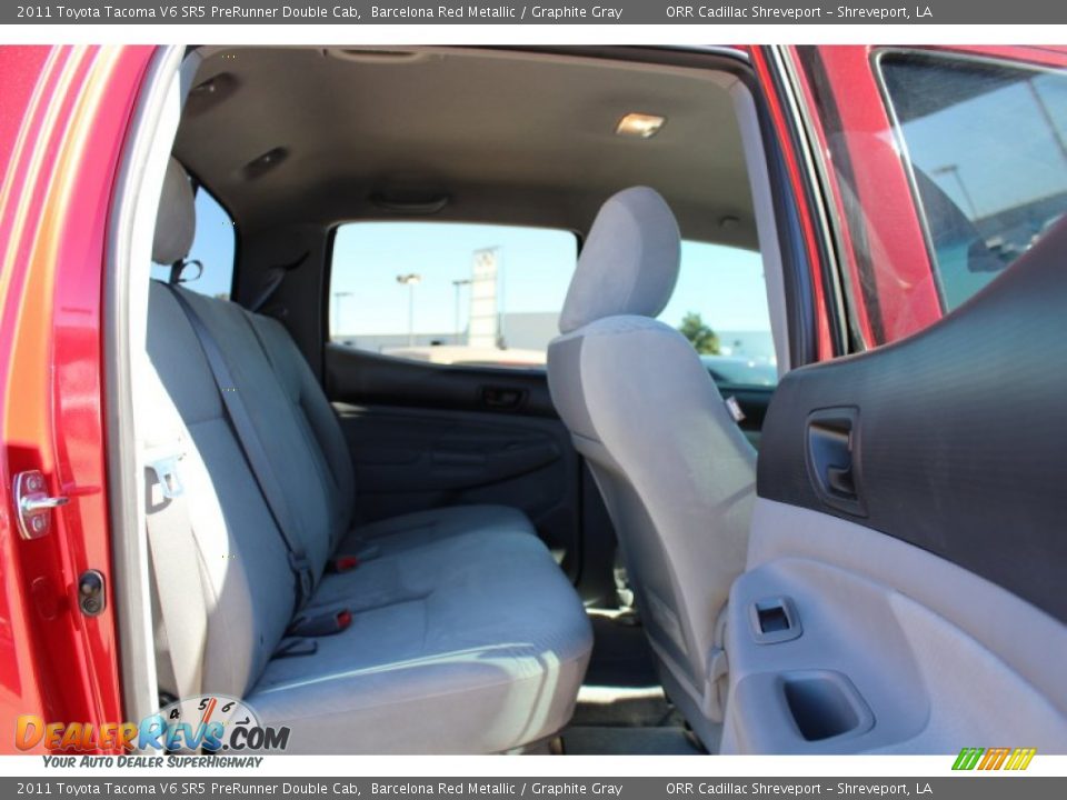 2011 Toyota Tacoma V6 SR5 PreRunner Double Cab Barcelona Red Metallic / Graphite Gray Photo #17