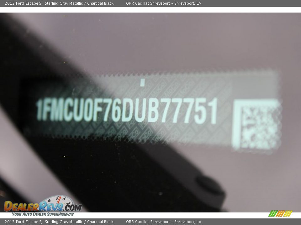 2013 Ford Escape S Sterling Gray Metallic / Charcoal Black Photo #22