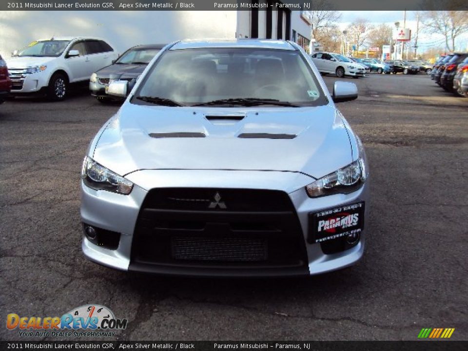 2011 Mitsubishi Lancer Evolution GSR Apex Silver Metallic / Black Photo #2
