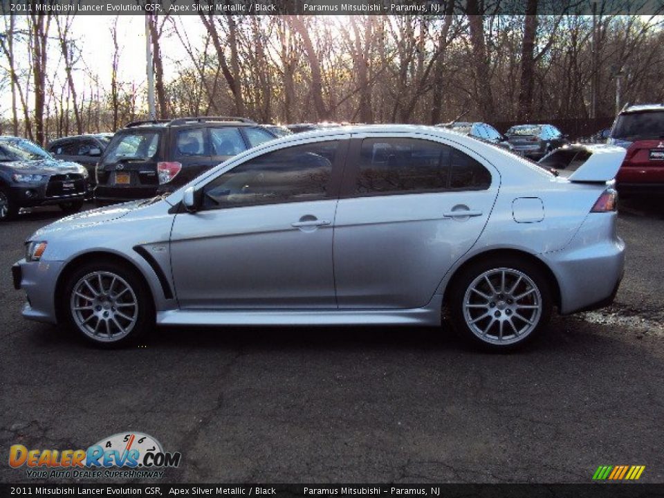 2011 Mitsubishi Lancer Evolution GSR Apex Silver Metallic / Black Photo #3