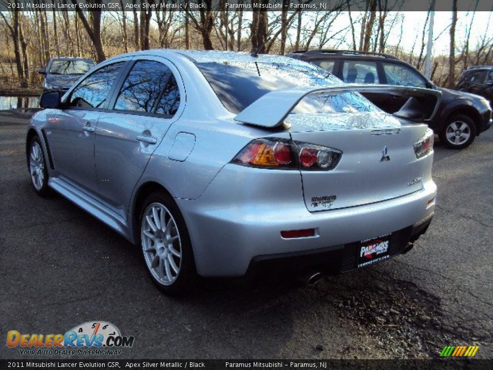 2011 Mitsubishi Lancer Evolution GSR Apex Silver Metallic / Black Photo #4