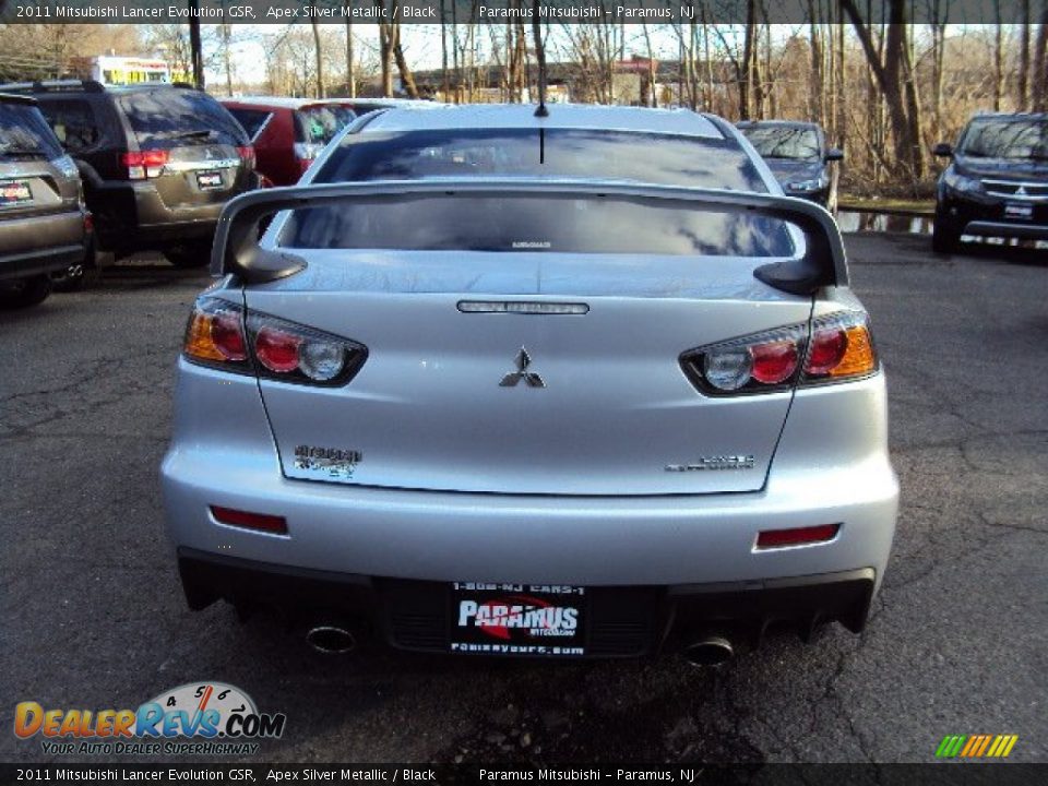 2011 Mitsubishi Lancer Evolution GSR Apex Silver Metallic / Black Photo #5
