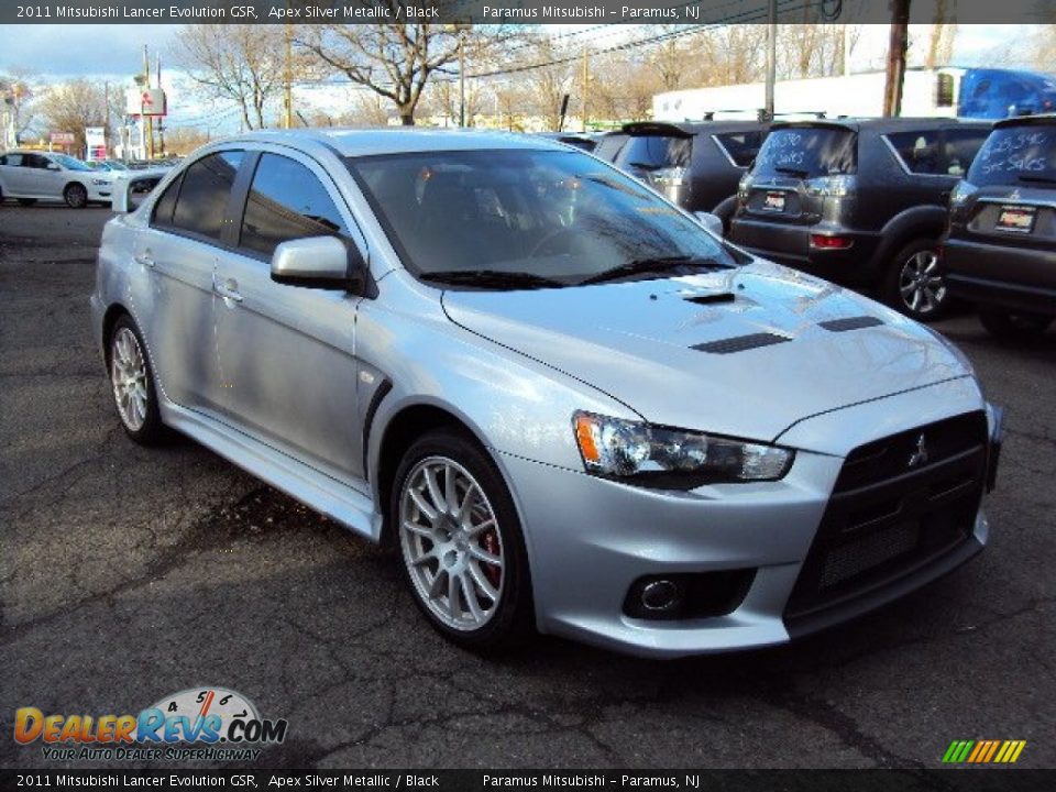 2011 Mitsubishi Lancer Evolution GSR Apex Silver Metallic / Black Photo #7