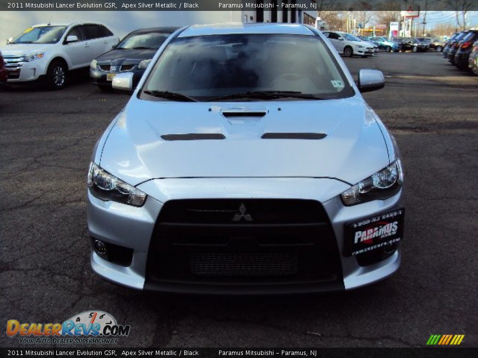 2011 Mitsubishi Lancer Evolution GSR Apex Silver Metallic / Black Photo #8