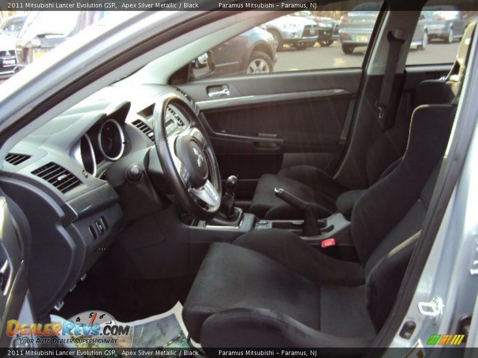 2011 Mitsubishi Lancer Evolution GSR Apex Silver Metallic / Black Photo #9