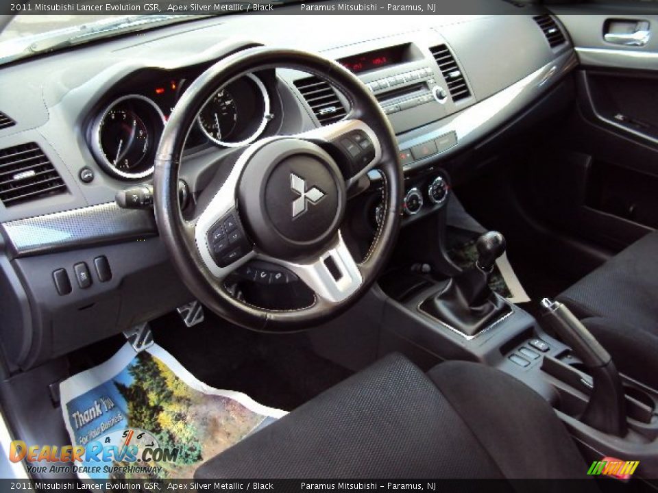 2011 Mitsubishi Lancer Evolution GSR Apex Silver Metallic / Black Photo #13